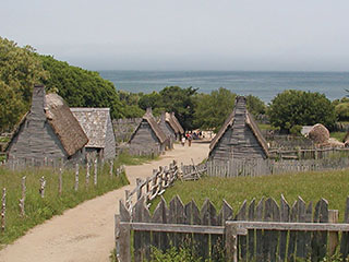 Recreation of the original Plymouth Colony Village